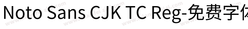 Noto Sans CJK TC Reg字体转换